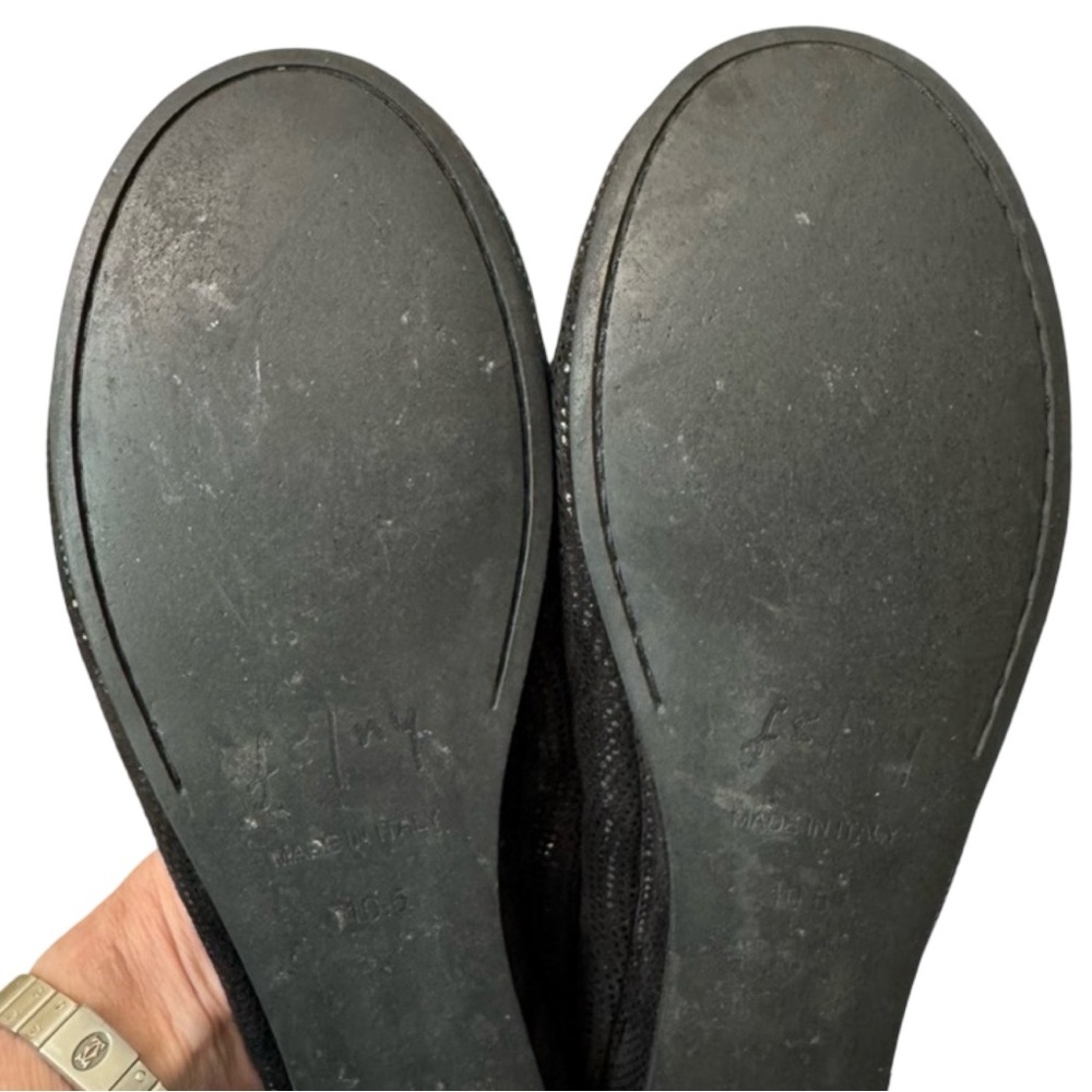 FRENCH SOLE Zeppa Black Wave Ballet Flats With Box Size 10.5 - Picture 12 of 16